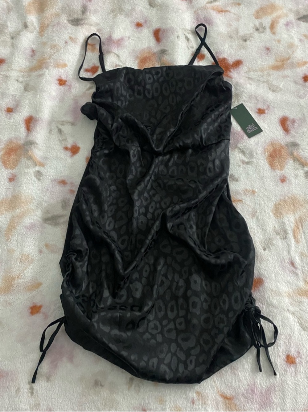 wild fable Black Leopard Print ruched dress